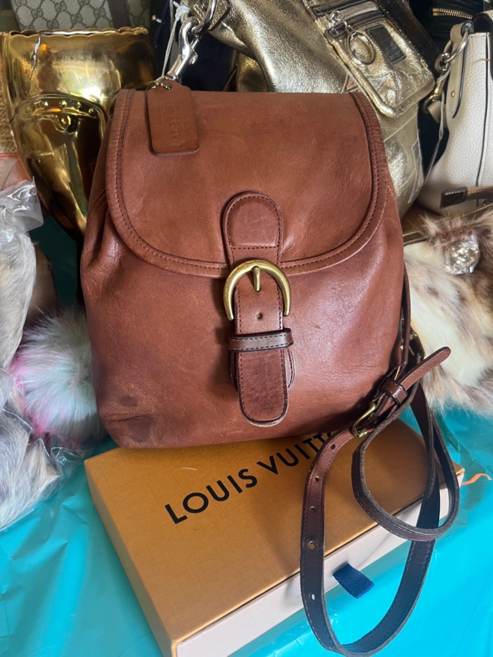 Coach 1996 Vintage Bantam British Tan Small Backpack